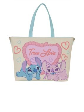 Loungefly Disney Stitch & Angel crossbody Tote bag ,hard tag  New!
